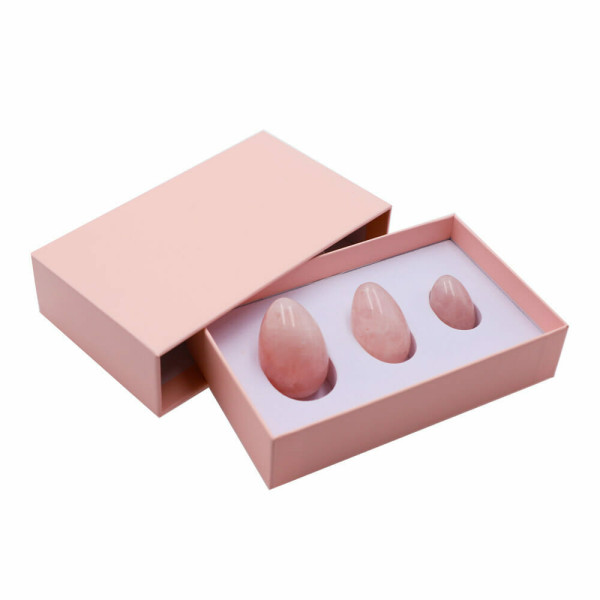 Rose Quartz Crystal Yoni Egg (3) rose quartz yoni egg