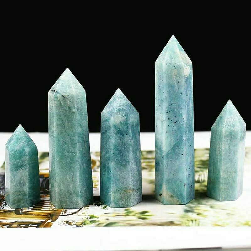 Amazonite Crystal Point Tower