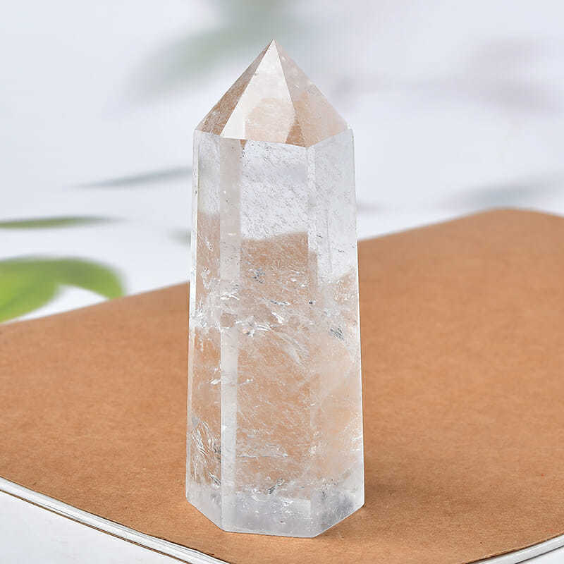 Clear Quartz Point Tower 3 Crystal Point Wand Tower