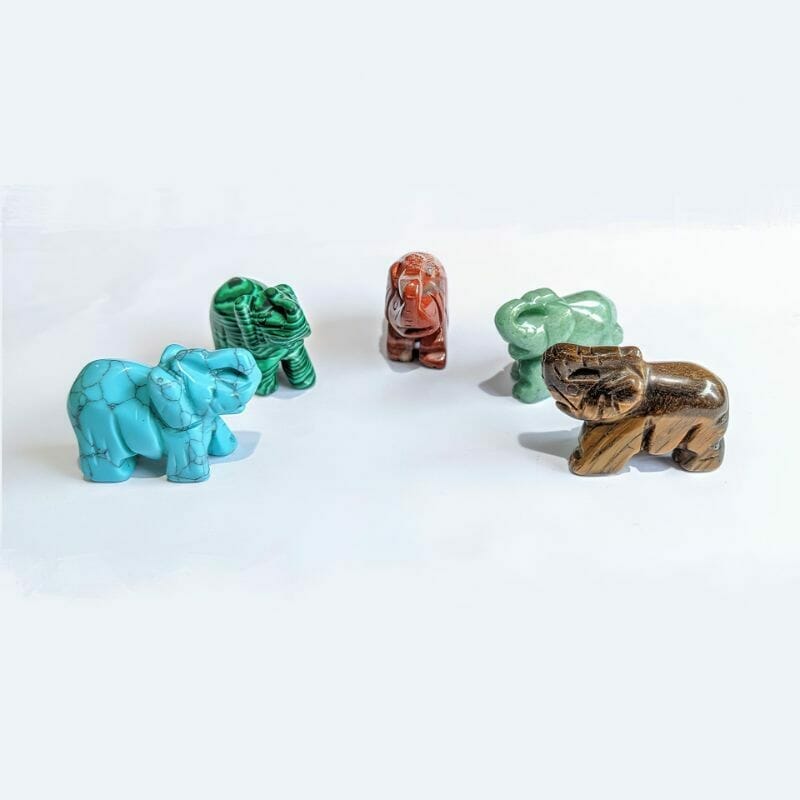 Gemstone Elephant 3 gemstone elephants wholesale