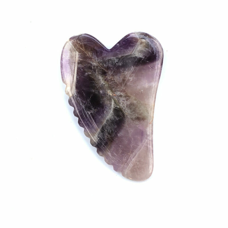 Amethyst Guasha Tool V Shape With Teeth Amethyst Guasha Tool V Shape With Teeth