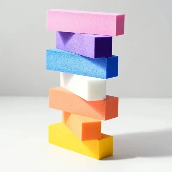 bulk Colorful Sponge Nail Buffer Block