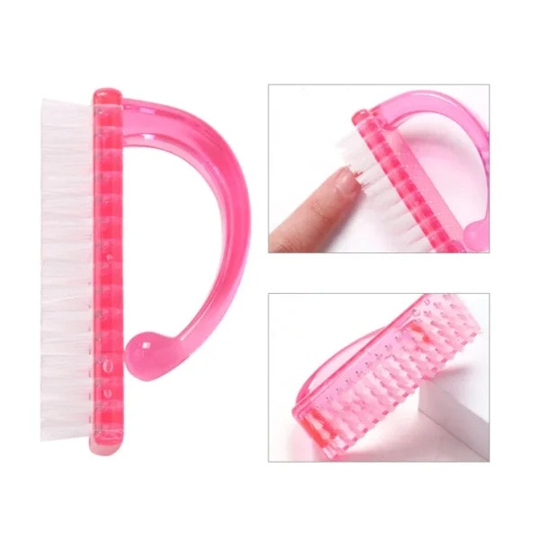 Handle Grip Nail Brush (8) Bulk Easy Grip Nail Brush