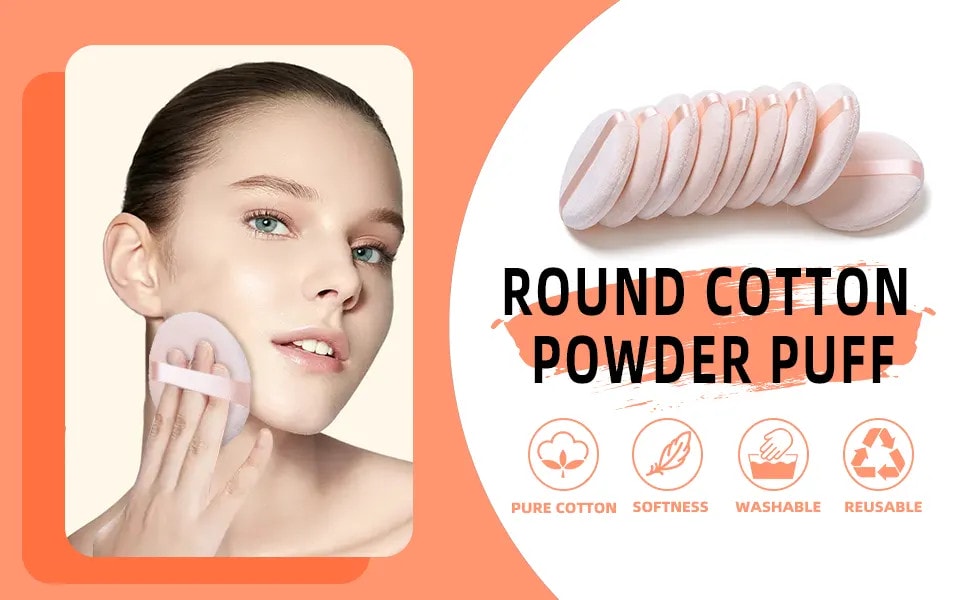 Round Cotton Powder Puff Supplier
