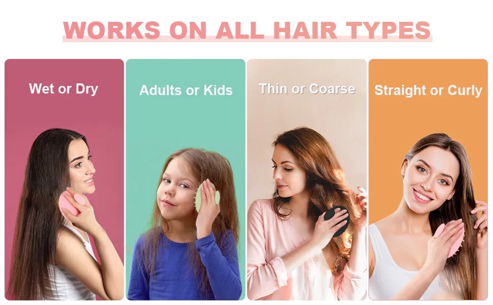 Silicone Shampoo Brush 5 Custom Bulk Scalp Massage Shampoo Brush Wholesale