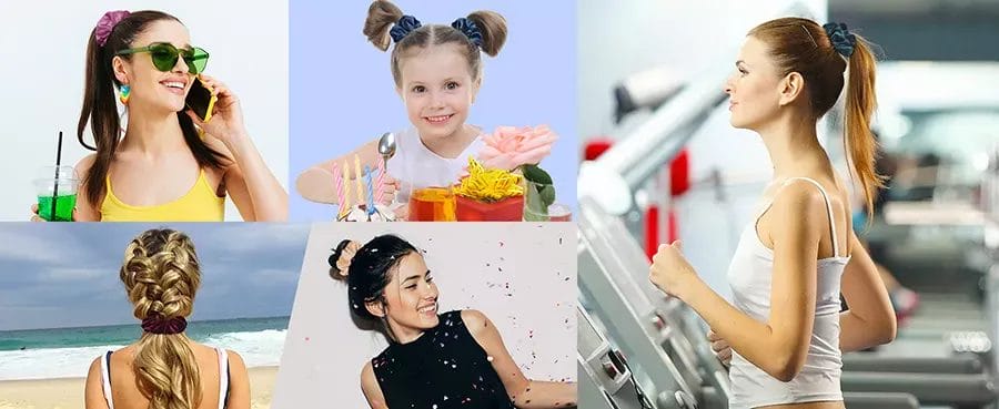 Custom Velvet Elastic Hair Scrunchies Wholesale